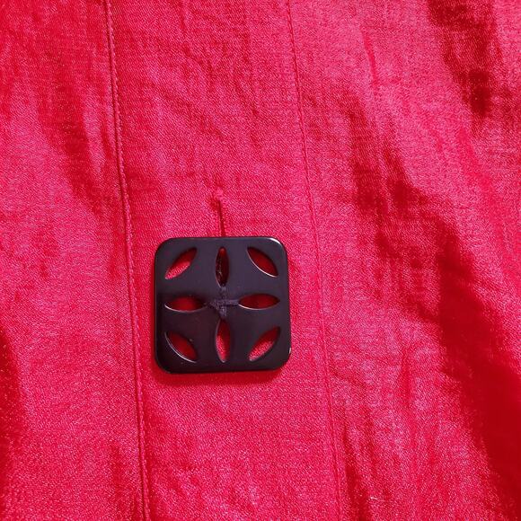 Ali Miles Shirt Womens 2X Mandarin Collar Button Front Lightweight Artsy Top - Picture 5 of 8